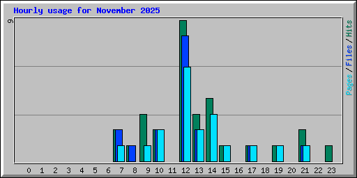 Hourly usage for November 2025