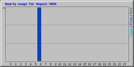 Hourly usage for August 2026